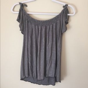 Off the shoulder stripped top